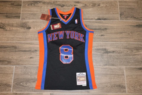 NWT Latrell Sprewell New York Knicks Mitchell & Ness NBA Basketball Jersey S #8 Cover