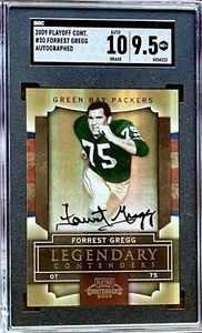 2009 Contenders Legendary Autograph Forrest Gregg SGC 9.5 Auto 10 Packers HOF - Picture 1 of 2