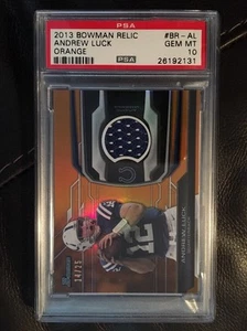 ANDREW LUCK 2013 Bowman Relic ORANGE BR-AL Colts PSA 10 Gem MINT 14/25 - Picture 1 of 1