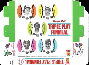 1977 Burger Chef Funmeal Complete Tray SAN DIEGO PADRES Uncut MSA Discs - Picture 1 of 6