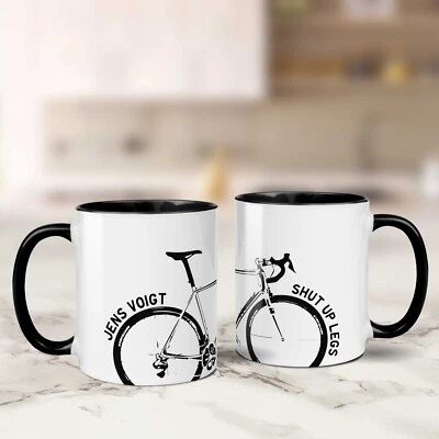 ELLIEBEANPRINTS Shut Up Legs Premium Cycling Mug - Cycling Gift - Bike Gift
