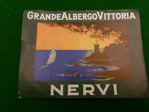 Grande Albergo Vittoria Nervi Italy vintage paper sticker 4" x 5.5" E57 - Bild 1 von 2