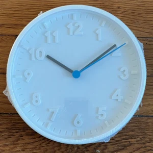 IKEA Stomma 8" Round White Wall Hanging Clock Silent Non Tick by Gustav Carlberg - Picture 1 of 6