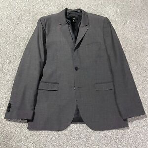 H&M Men's Polyester Viscose Blend Sport Coat Blazer Gray Size 40R Make an Offer!