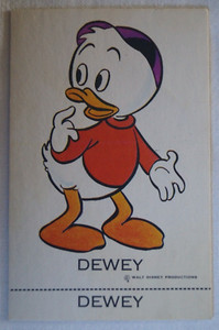 Classic Disney Vintage 1970's Sunicrust Disney Sunny Fun Card - Dewey