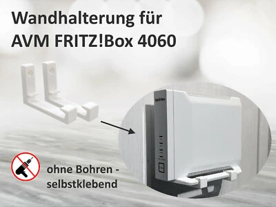 MAKOS-3D Wandhalterung / Halter für AVM FritzBox 4060 - selbstklebend