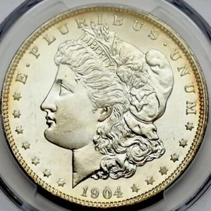 1904 O Morgan Silber Dollar 1 $ PCGS MS65 + New Orleans Mint - glänzend - Bild 1 von 4