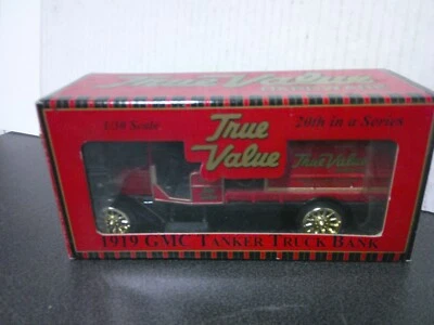 True Value Hardware 1:30 Scale Die Cast 1919 GMC Tanker Truck Bank No. 20 Ertl - Image 1 of 4