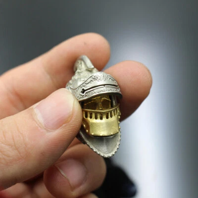 Medieval Knight Gold Rome Helmet 1:12 Scale Dollhouse Miniature Accessories