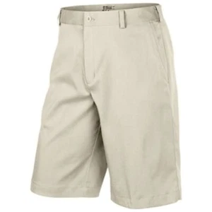 NIKE GOLF Flat Front Stretch BONE Lt Beige Stretch Bermuda Shorts NEW Mens W 52 - Picture 1 of 4
