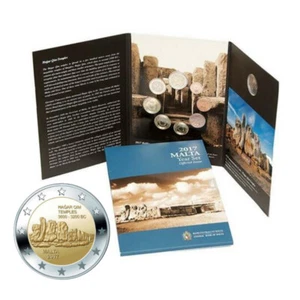 Malta Coins Set 2017 Euro 9 Coins with 2 Euro Hagar Qim Year Set BU 03072 - Picture 1 of 1
