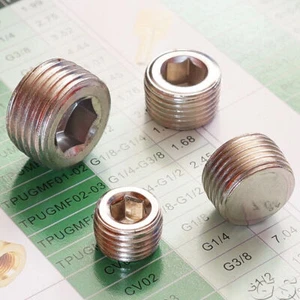 Enchufe de blanqueo interno hexagonal macho de 1/4"" 3/8"" 1/2"" nuevo acero inoxidable - Imagen 1 de 11