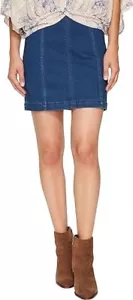 Free People Women's Denim Modern Femme Skirt Dark Denim 0 - Picture 1 of 3