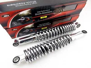 MAICO 501 MX 340mm JBS CHROME REAR SHOCK ABSORBERS EYE TO EYE - Picture 1 of 4