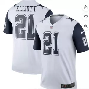 EUC NIKE NFL Unisex White Dallas Cowboys Ezekiel Elliott Color Rush Jersey Large - Picture 1 of 5