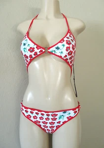 NWT Versace Womens 1-piece Swimsuit size 8 US IT 42 red floral monokini $930 - Picture 1 of 12