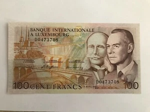 1981 Luxembourg 100 Francs Banknote Uncirculated UNC - Picture 1 of 3