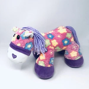 Dan Dee Collectors Choice Pink & Purple Floral Horse Pony Plush 14" - Picture 1 of 7