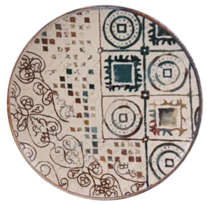 Dinner plates 26cm stoneware decorated Creta -pack 4- - Picture 1 of 3