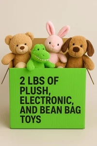 Lote de 2 libras bolsa de animales de peluche usados animales de peluche pequeños a grandes - Imagen 1 de 1