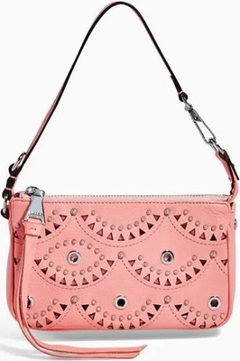 Aimee Kestenberg Fiery Novelty Pouchette, Pink Peach Laser Cut Pattern - NWT - Image 1 of 4