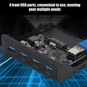 PCI-E To 4xUSB3.0 For NEC720201 Chip Front Floppy Bay Adapter Expansion Riser FY - Afbeelding 1 van 12