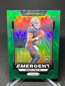 2024 Panini Prizm Emergent Michael Penix Jr. Green #20 RC Rookie Atlanta Falcons - Picture 1 of 3