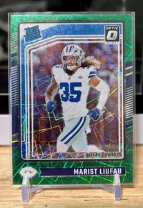 2024 Panini Donruss Optic - Rated Rookie Marist Liufau #273 Green Velocity Prizm - Foto 1 di 2