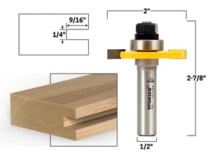 1/4" Slotting Cutter Router Bit Assembly - 1/2" Shank - Yonico 12107 - Picture 1 of 1
