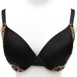 Wacoal Black Lace Opulence Contour Bra 853112 Size 32DD - Picture 1 of 10