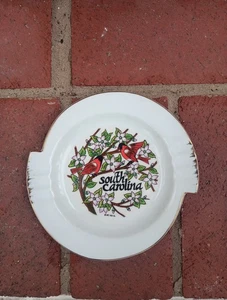 Vintage South Carolina 6" Gold Edge Plate MC Art Co - Picture 1 of 3