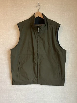 WEATHERPROOF Mens Vest XXL Green Reversible Zip Pockets Water Resistant Fleece - Image 1 of 4