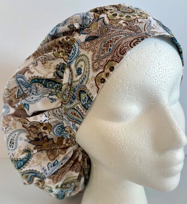 Paisley Print Size Large Medical Bouffant Scrub Cap Surgery Hat - Image 1 of 4