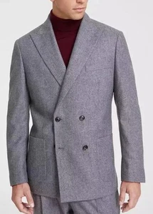 Tommy Hilfiger Men's Gray Relaxed Modern-Fit Wool Tweed Suit Jacket Size 40S New - Picture 1 of 4