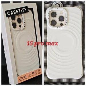 CASETiFY The Ripple Case w/ Magsafe for iPhone 15 Pro Max - White - Picture 1 of 3