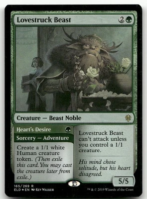 Lovestruck Beast #165 (Foil) (NM) Throne of Eldraine ELD Magic MTG - Image 1 of 2