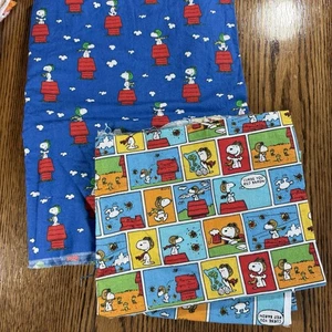 Vintage Concord Fabrics 2002 Peanuts Snoopy Flight Pilot Fabric Sold by The Yard - Picture 1 of 5