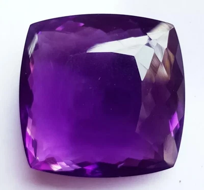 AAA+ Purple Amethyst 87 Ct. Huge Cushion Cut Loose Gemstone for Ring & Pendant - Image 1 of 4