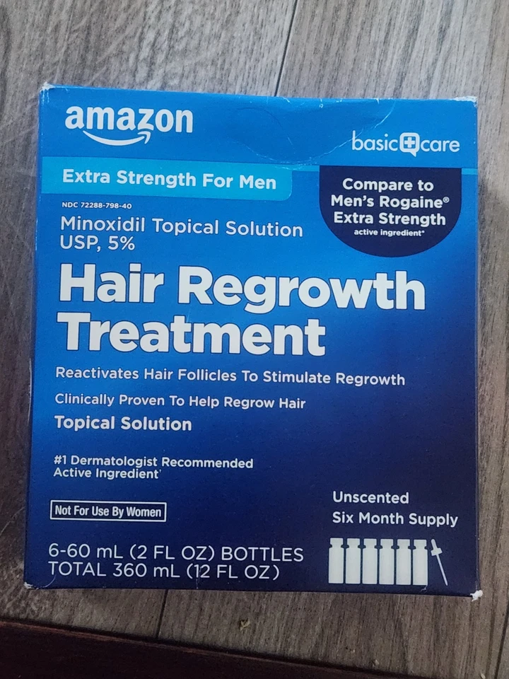 Amazon Minoxidil 5% Men Hair Regrowth Solution Treatment 6 bottles like Rogaine - Image 1 of 1