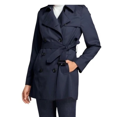 Gabardina ligera impermeable Lands' End azul marino talla 4 Petite Foto 1 de 4