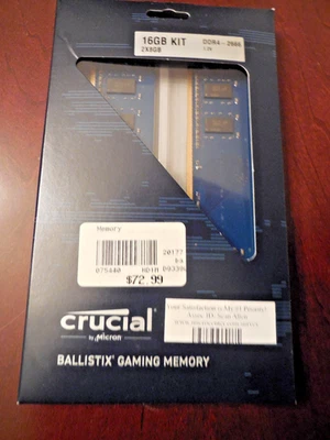 Crucial Ballistix MAX 16GB Kit (2 x 8GB) DDR4-2666 Desktop Gaming Memory - Black - Image 1 of 4