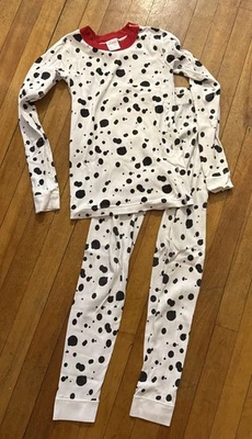 Hanna Andersson black and white polka dot long sleeve pjs size 140 (10)  - Image 1 of 3