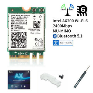 Intel AX200 WiFi 6 AX200NGW Wireless WiFi Card Dual Band 802.11ax BT5.2 Adapter