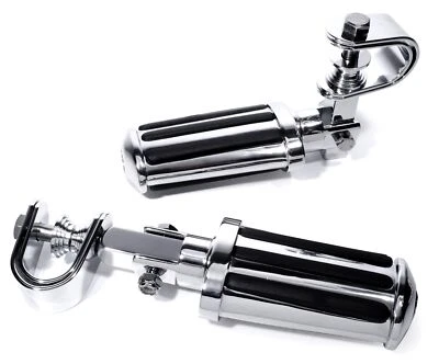 WTMT GMBH (ORIGINAL OE) Sturzbügel-Fußrasten-Set Chrom Highway Pegs Motorschutzbügel Cruiser Universal