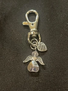 ❤️❤️ Angel & Heart Bag Charm/Key Chain Swivel Clip Pendant Handmade With Love ❤️ - Picture 1 of 5
