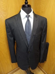 Traje para hombre J Ferrar 44r 37 X 28,5 azul marino a rayas 100 % lana calce ajustado L#5 - Imagen 1 de 8