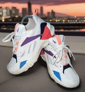 Reebok Classic Aztrek Double Mix Sneaker White DV8171 Womens Retro Shoe Sz 9 EUC - Picture 1 of 12