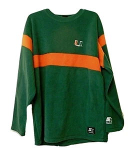 University Of Miami Herren Fleece Pullover Jacke Gr. XL grün - Bild 1 von 7