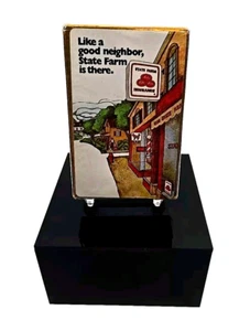 VTG NIP State Farm Insurance Playing Cards Plastic Coated Like A Good Neighbor - Picture 1 of 8