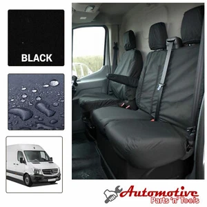 Fundas de asiento a medida negras para conductores y pasajeros de Mercedes Sprinter Soft Front - Imagen 1 de 4